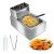 ZXMOTO 6L Commercial Deep Fryer with Basket Perfect for Chicken, Shrimp,110V Stainless Steel French Fries Fryer (10L Oil Tank)