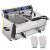 WeChef Commercial Dual Tanks Electric Deep Fryer with Basket Timers Drains Reset Button French Fry Restaurant 23.4L